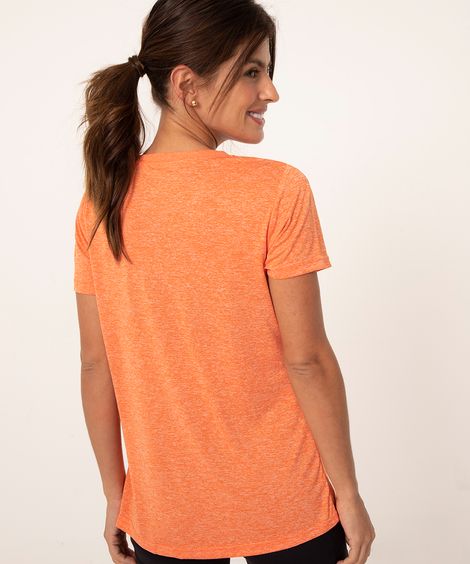 blusa esportiva manga curta laranja