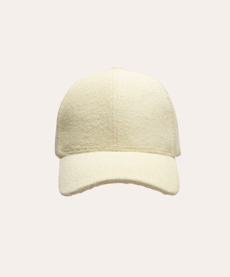 boné aba curva atoalhado amarelo