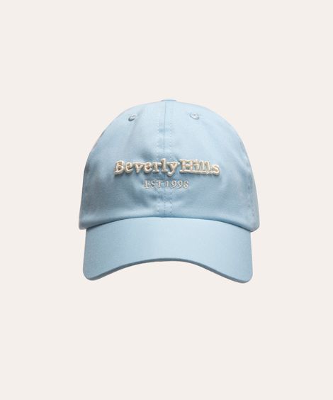 boné aba curva bordado beverly hills azul claro