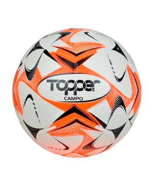 Bola de Futebol de Campo Topper Slick Colorful Branco e laranja