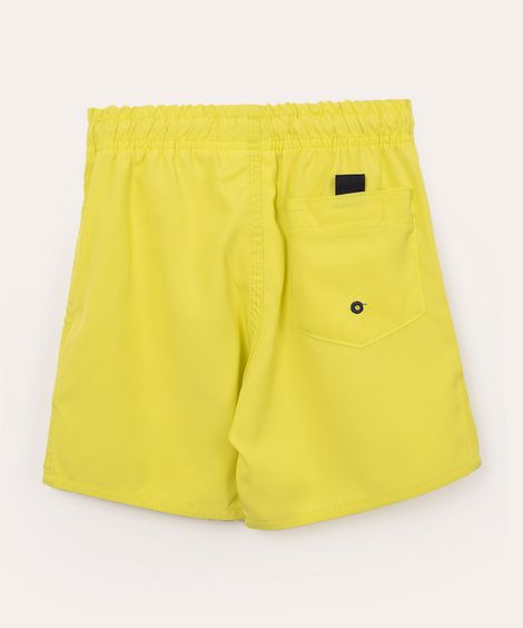 short infantil surf com cordão verde neon