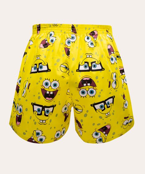 samba canção em algodão bob esponja amarelo