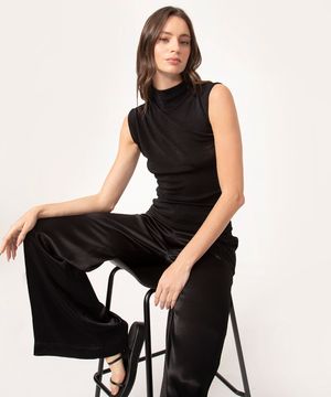 regata gola alta degagê preto