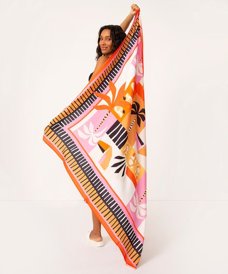 canga de viscose savage laranja