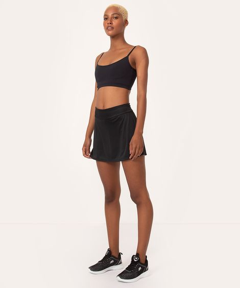 short saia esportivo preto