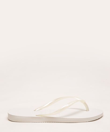 chinelo havaianas slim branco