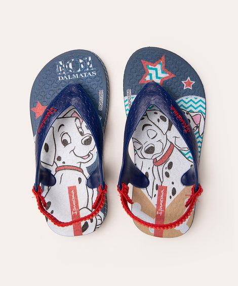 chinelo infantil 101 dálmatas ipanema azul