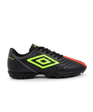 Chuteira Society Umbro Fifty 4 Preto e Verde