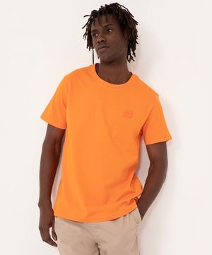 camiseta de algodão  laranja