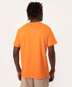 camiseta de algodão  laranja