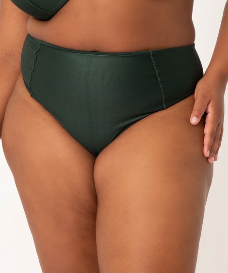 biquíni calcinha plus size tanga hot pant com proteção uv50 verde militar