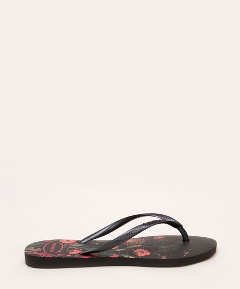 chinelo slim organic havaianas preto