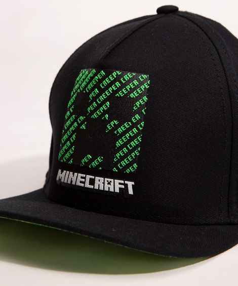 boné infantil aba reta minecraft preto