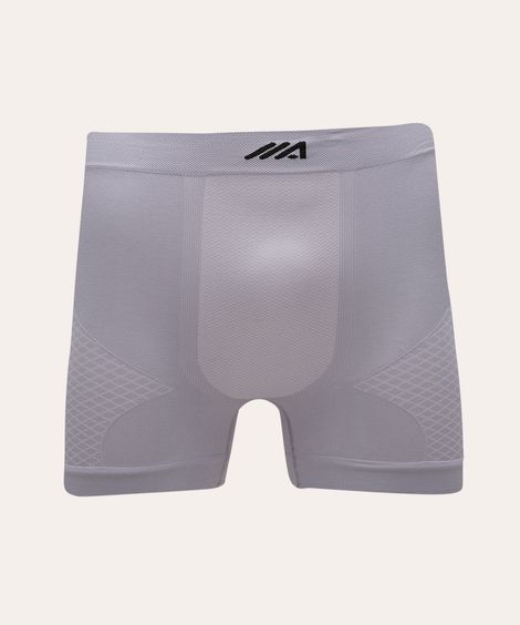 cueca boxer esportiva sem costura cinza mescla