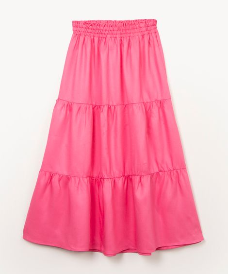 saia infantil de viscose longa rosa