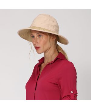 Chapéu UV Com Proteção Solar Thai Trigo