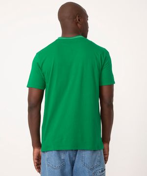 camiseta de algodão bordado chaos verde