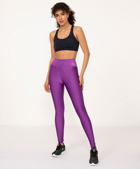 calça legging básica esportiva roxa