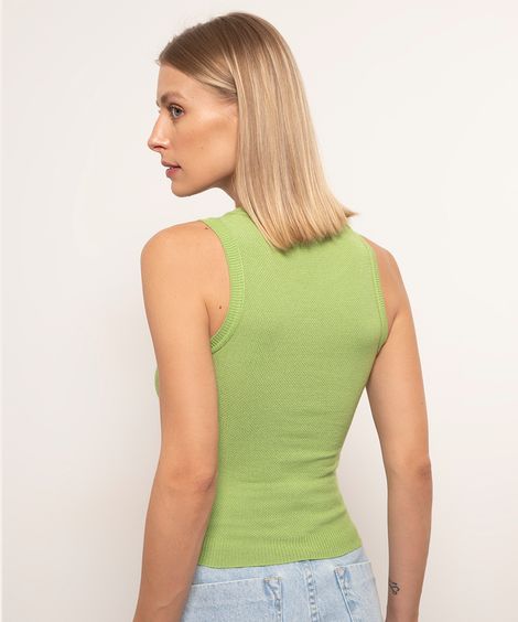 regata decote redondo cropped mindset verde