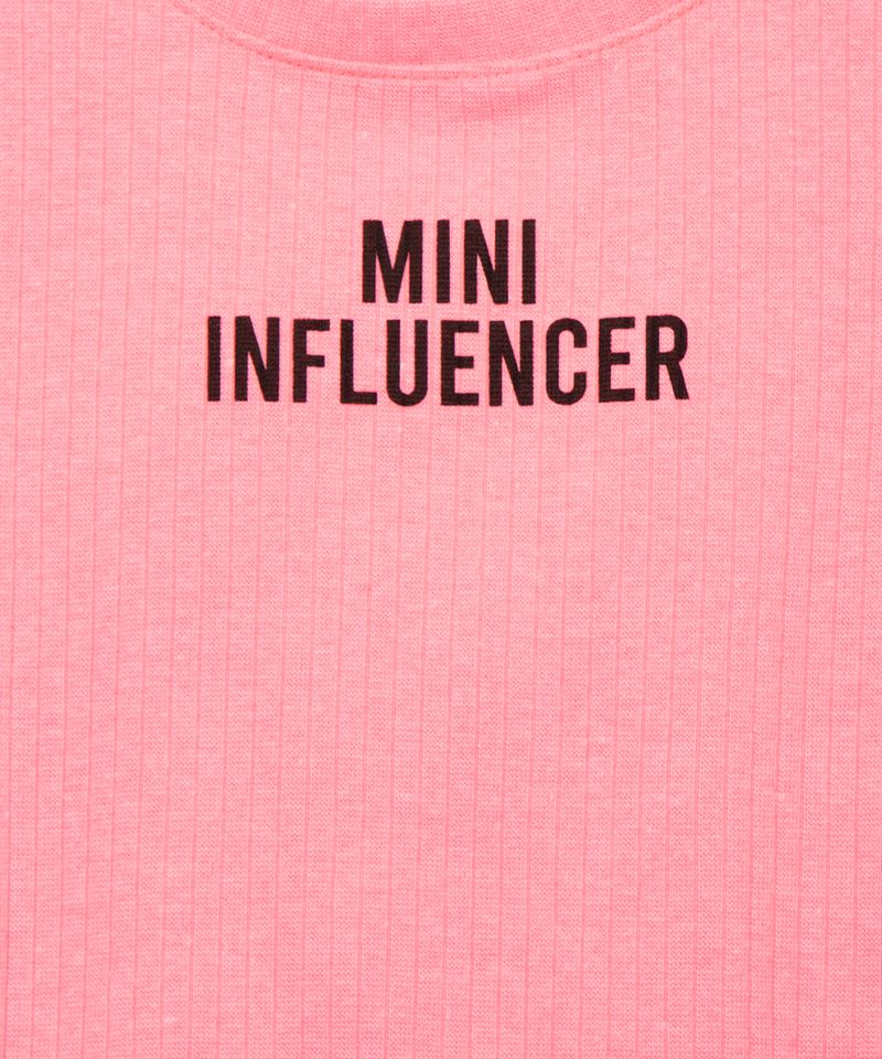 T-shirt Preta Mensagem Mini Influencer – Very fashion