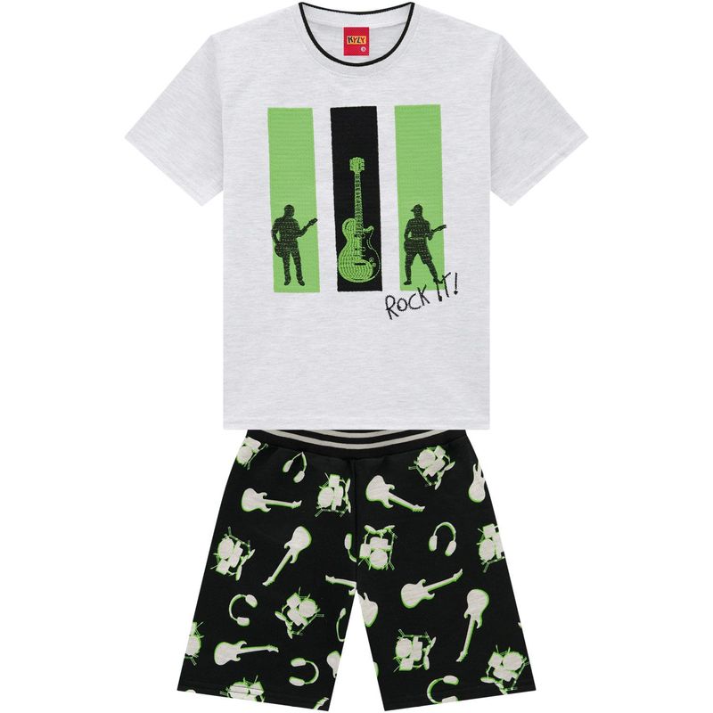 Conjunto Blusa E Short Moletinho Amigos Da Selva Marinho - Kyly