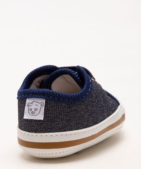 tênis infantil com cadarço pimpolho azul escuro