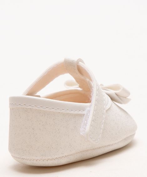 sapatilha infantil com laço pimpolho branco