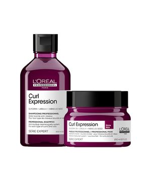 Kit L'Oreál Professionnel Serie Expert Curl Expression - Shampoo Antirresíduos e Máscara Rich