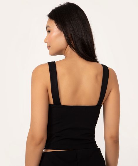 regata corset alça larga preto