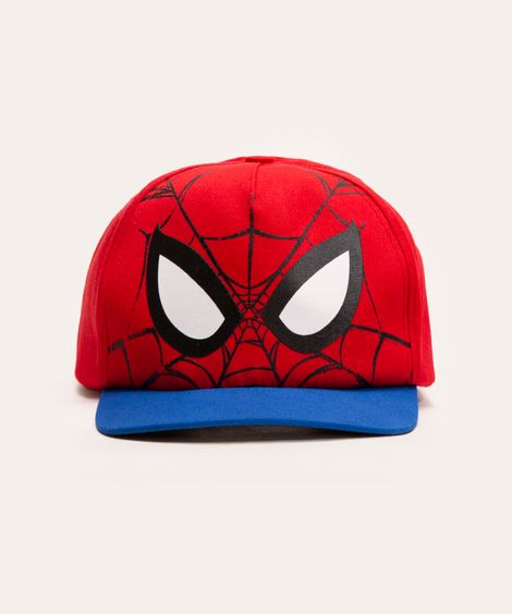 boné infantil homem aranha vermelho