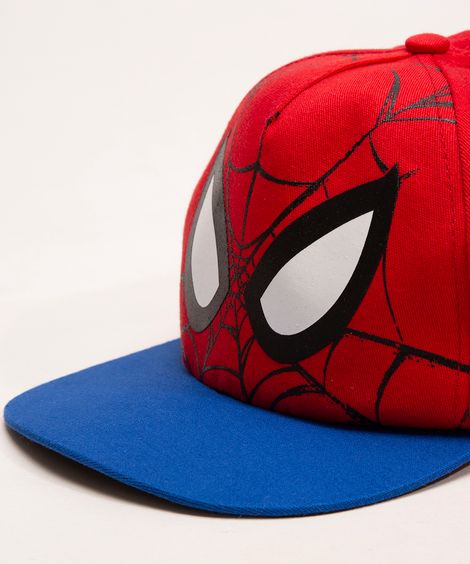 boné infantil homem aranha vermelho