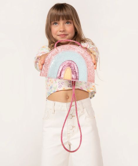 bolsa infantil arco-íris multicor