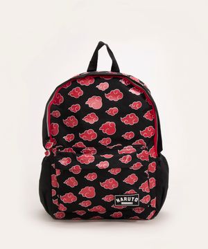 mochila infantil akatsuki naruto preto