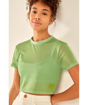 Blusa Tule Oh Boy Verde