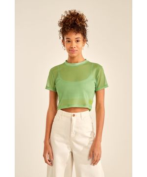 Blusa Tule Oh Boy Verde