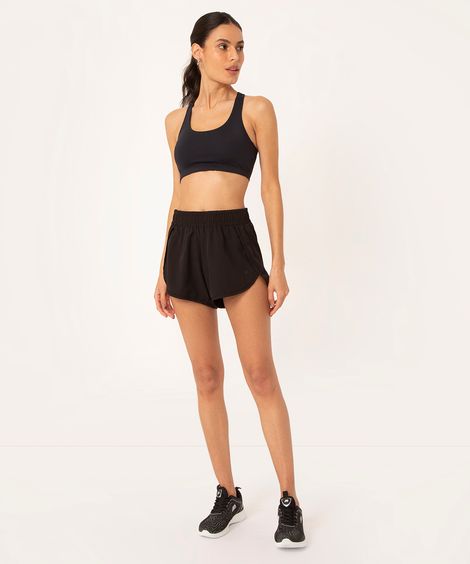 short running básico esportivo preto