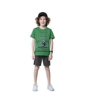 Camiseta Infantil Menino Radical Skate Tour Verde BG