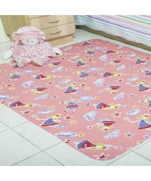 Tapete Infantil Antiderrapante Pracinha Fadinha 130cmX100cm Júnior