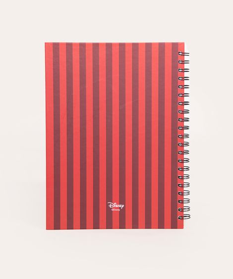 caderno capa dura com espiral minnie mouse vermelho
