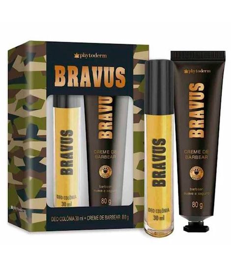 Kit Phytoderm Bravus Mini 30ml e Creme Barbear 80g Único