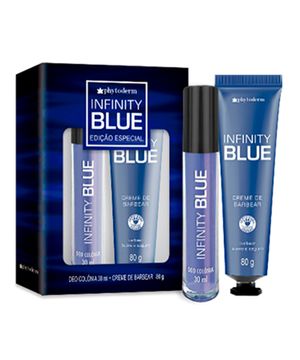 Kit Phytoderm Infinity Blue Mini 30ml e Creme Barbear 80g Único