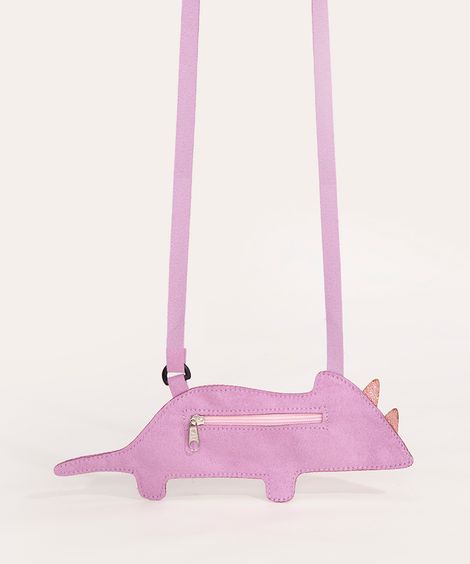 bolsa infantil dinossauro lilás