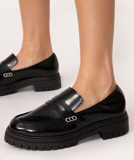 mocassim envernizado mindset preto