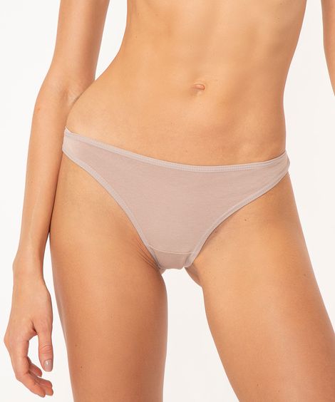 kit de 2 calcinhas básicas fio dental de viscose multicor