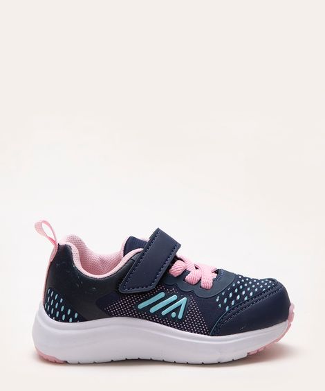 tênis infantil com velcro azul marinho