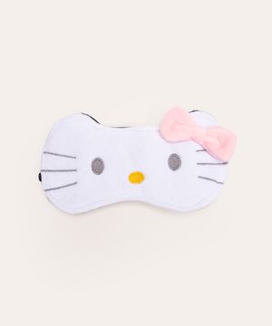 máscara de dormir hello kitty branco