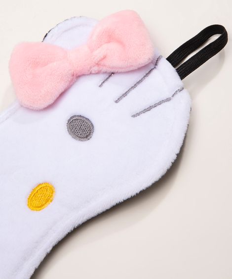 máscara de dormir hello kitty branco