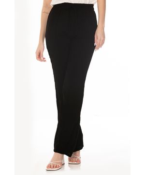 Calça Pantalona Viscose Vinco Zipituka 979 Preto