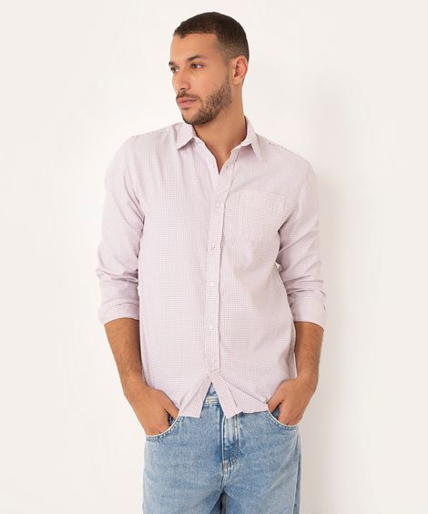 camisa comfort manga longa com bolso branca