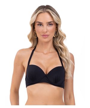 Top Biquíni Liso Uni Femme Preto